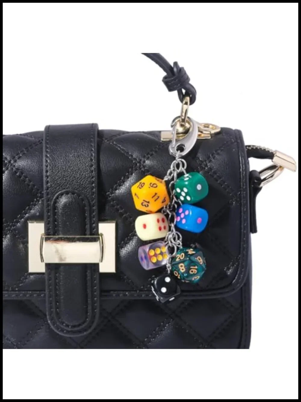 Cute Cookie Bag Charm Keychain with Resin and Alloy Metal Parts